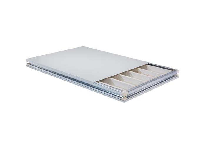 Handmade Cleanroom Rock Wool Sandwich Panel Fireproof 50mm 75mm 100mm Thick 0