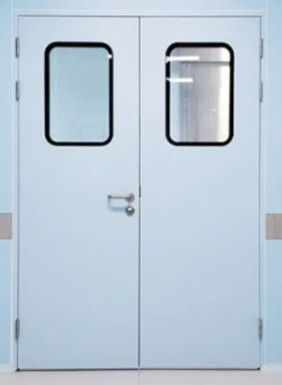 Buy Painted Galvanized Steel Cleanroom Swing Door , Healthcare Isolation Room Door online manufacture