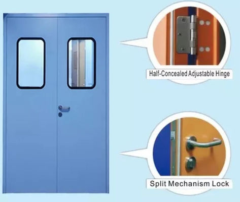 Buy Dust Free Steel Cleanroom Swing Door , Workshop Double Doors Fireproof Customized online manufacture