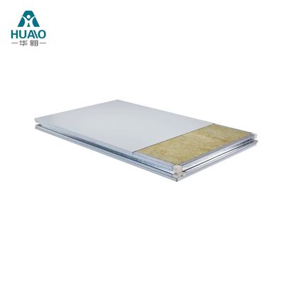 Buy Handmade Cleanroom Rock Wool Sandwich Panel Fireproof 50mm 75mm 100mm Thick online manufacture