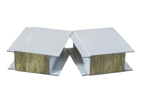 Buy Fireproof Heat Preservation Sound Insulation Rock Wool Sandwich Panel Wall and Roof Sheet Rock Wool Board Clean Room Panels online manufacture