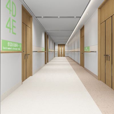 Marble Color Hospital Vinyl Pvc Flooring Antibacterial 2.0mm 3.0mm Thickness