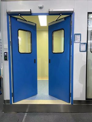 Fireproof Steel Double Cleanroom Door ，Hospital Emergency Door GMP Standards