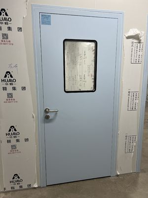 Single Opening Medical Cleanroom Door Hospital Room Steel Door Customizable Size