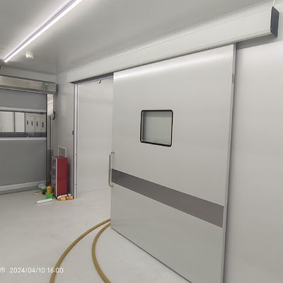 GMP Pharmaceutial Cleanroom Automatic Sliding Door With Stainless Steel Panel