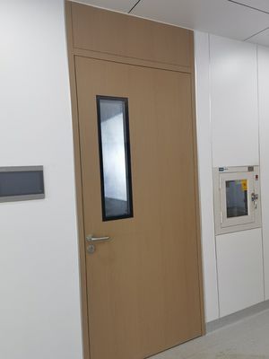 Wooden Grain Steel Single Door For Hotel School Hospital Apartment
